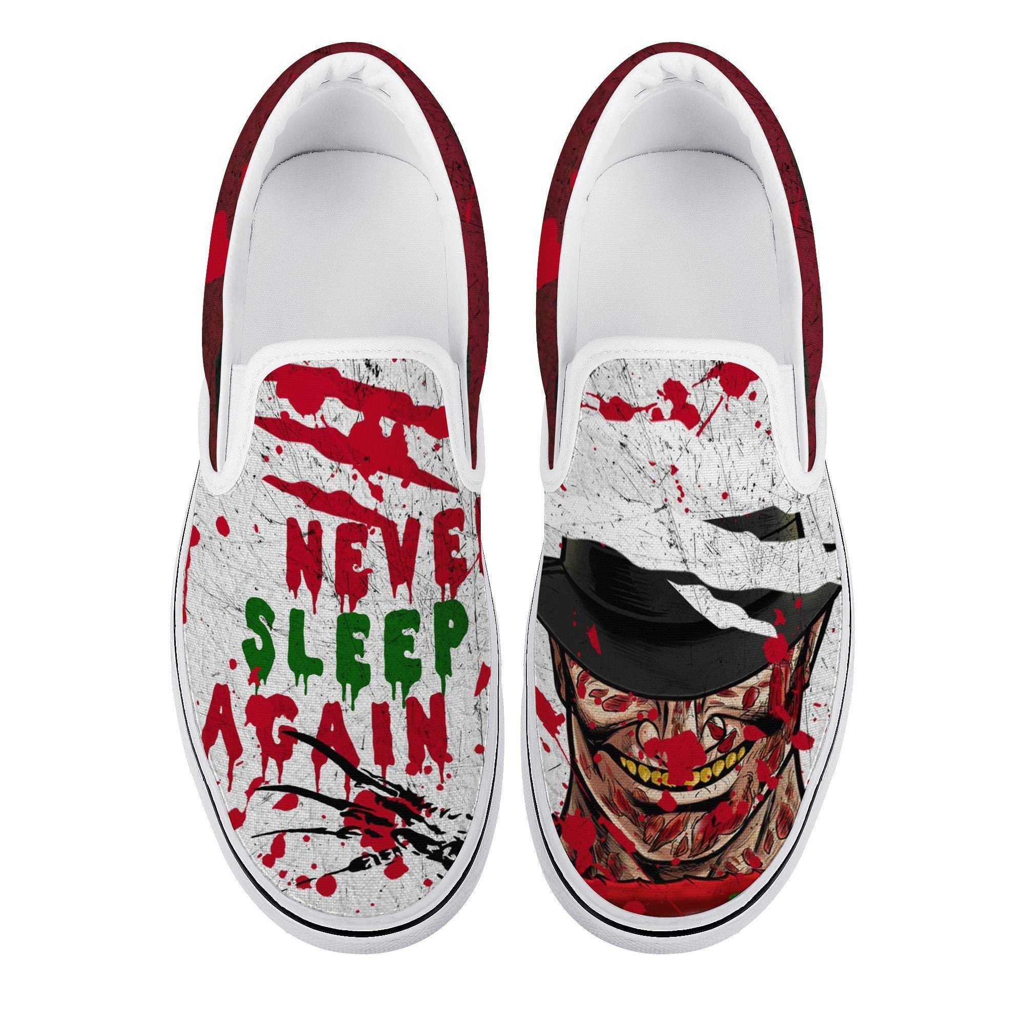 A Nightmare On Elm Street Custom Vans Slip On Shoes