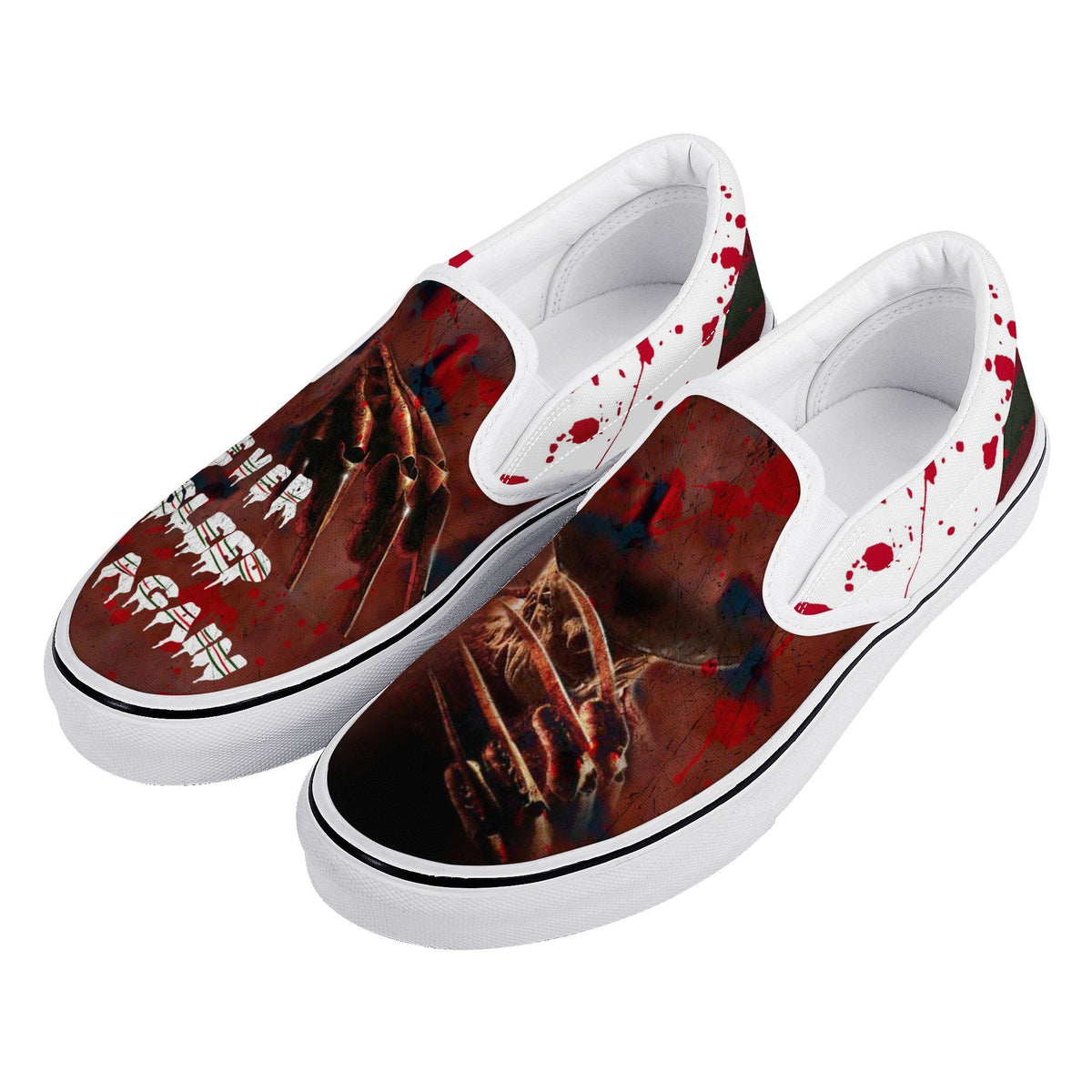 A Nightmare On Elm Street Custom Vans Slip On Shoes