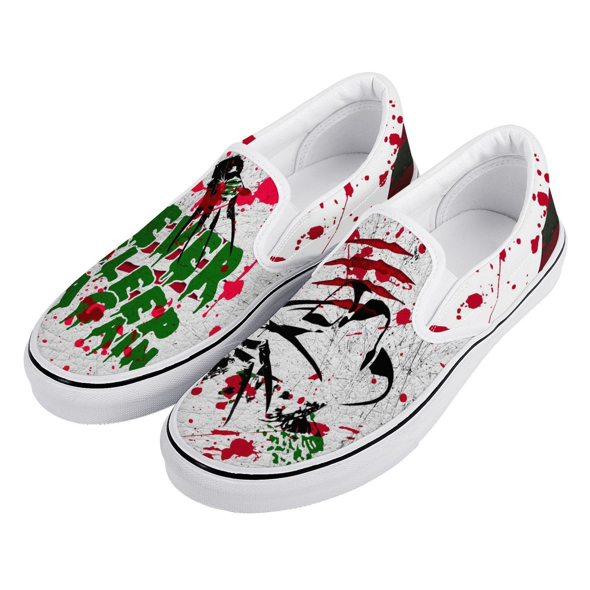 A Nightmare On Elm Street Custom Vans Slip On Shoes