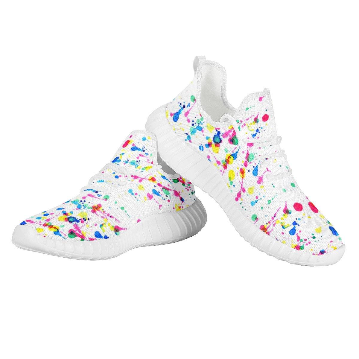 Paint Splattered Mesh Knit Sneaker Yeezy, Splatter noxfan 