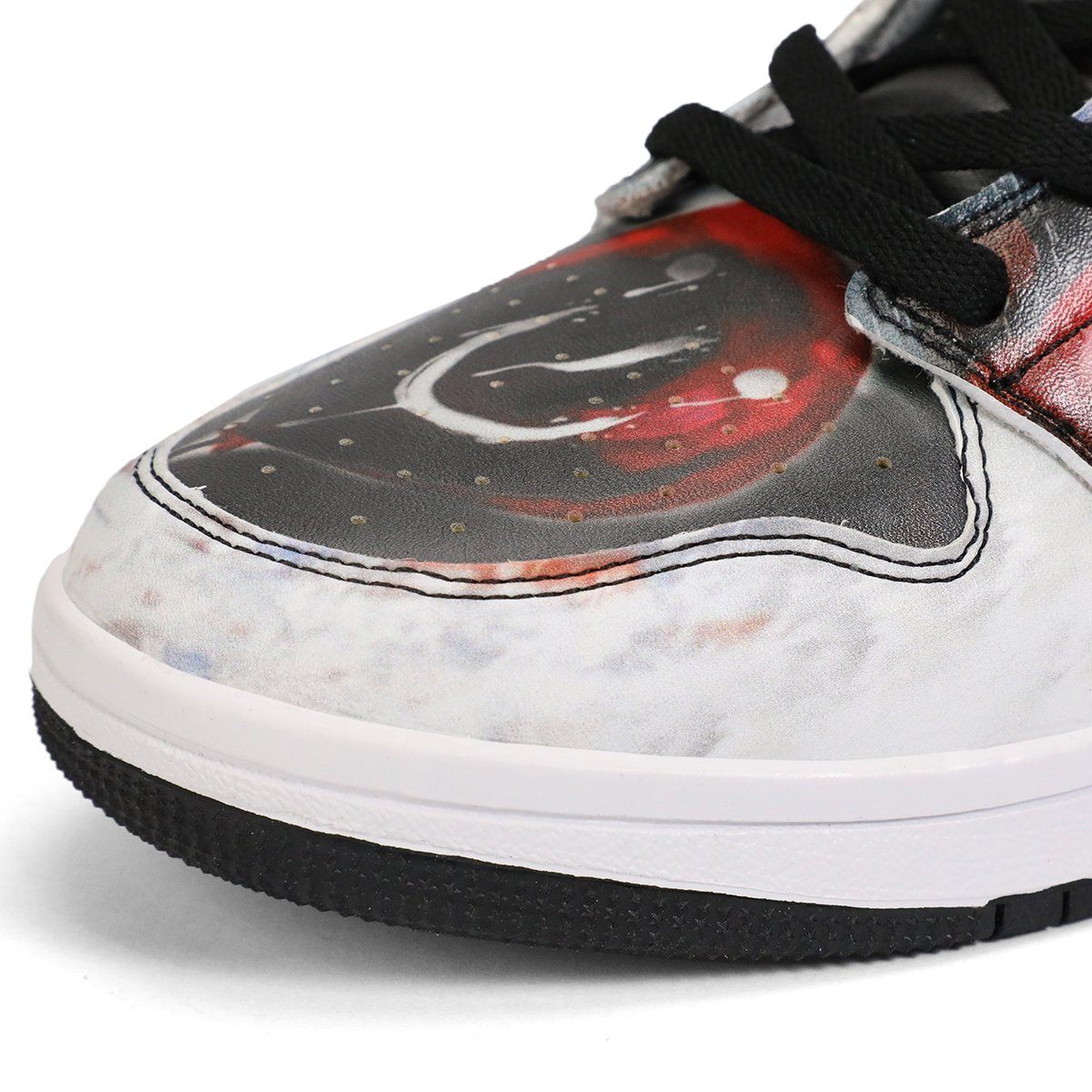 Pennywise High Top Leather Sneaker Custom Jordan 1, Horror, Pennywise noxfan 