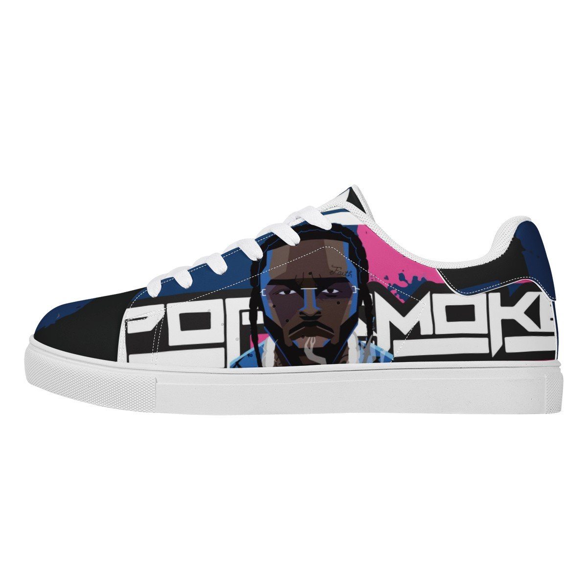 Pop Smoke Low Top Sneaker Stan Smith, Rapper, Pop Smoke noxfan Women US6 (EU37) 