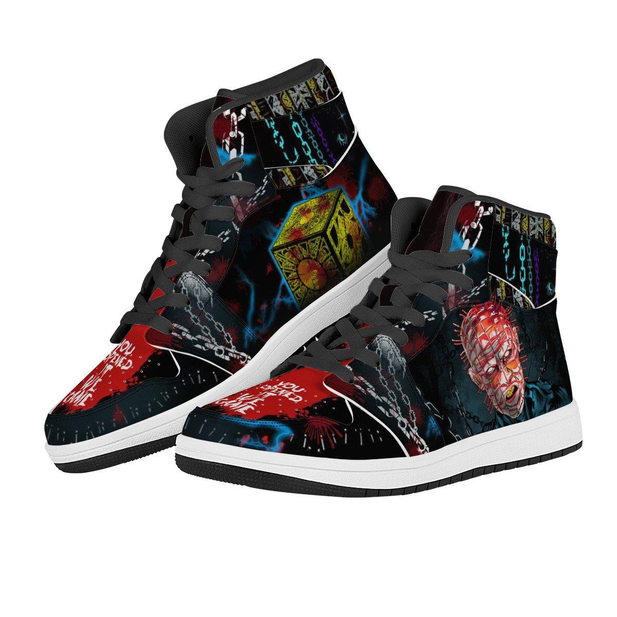 Puzzle Box High Top Leather Sneaker Custom Jordan 1, Horror, Hellraiser noxfan 