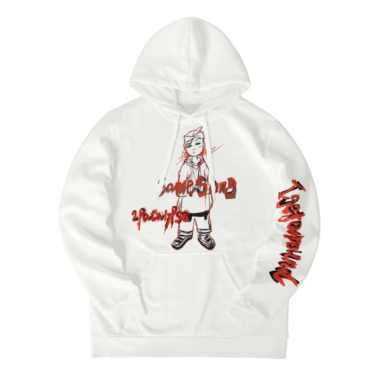 Same Song Hoodie Hoodie, Rapper, Tupac Shakur noxfan Women XS White