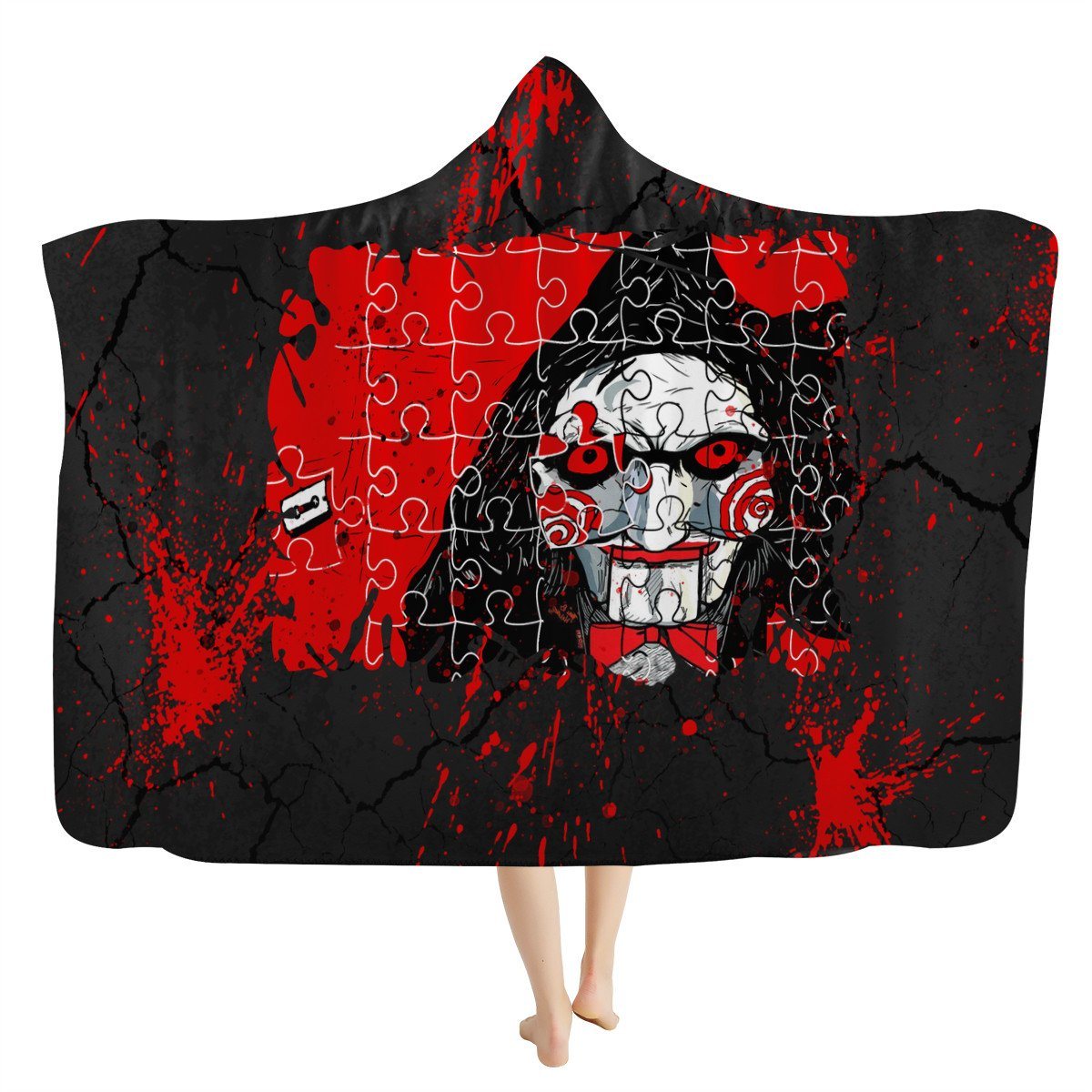 SAW Hooded Blanket Hooded Blanket, Horror noxfan Kids (45"T x 60"W) 