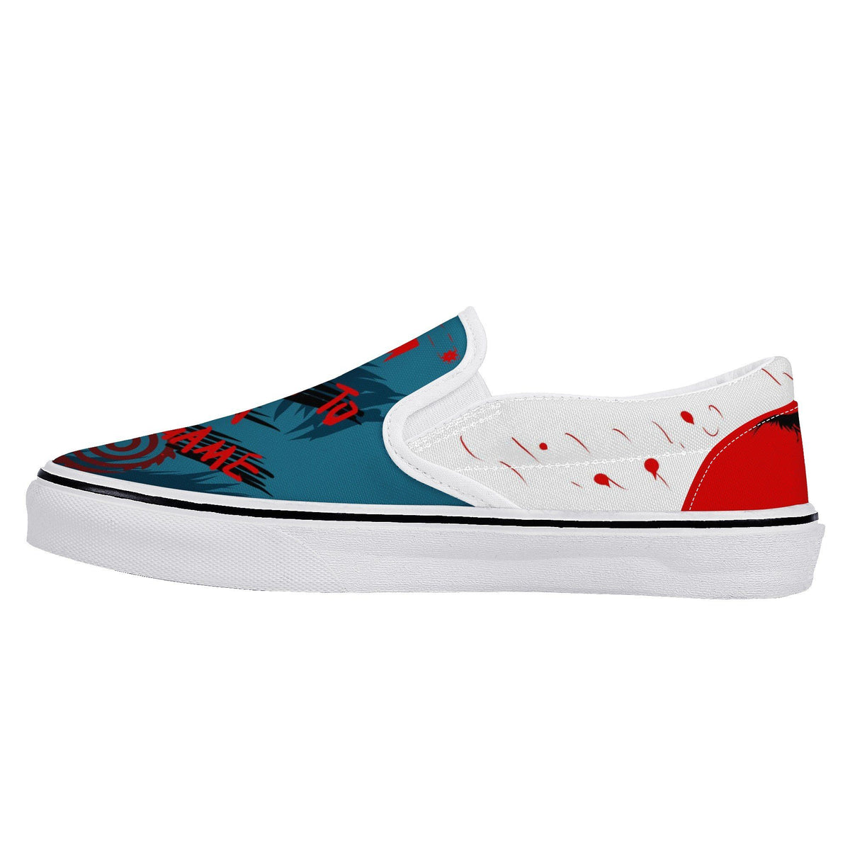 Saw Custom Vans Slip On Shoes