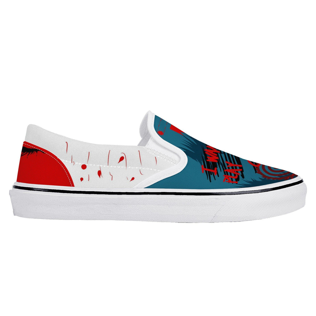 Saw Custom Vans Slip On Shoes