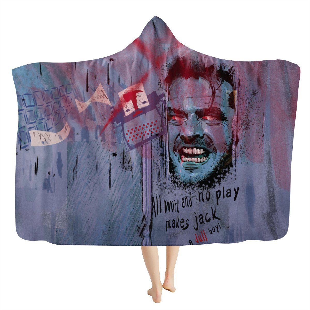 Shining Hooded Blanket Hooded Blanket, Horror noxfan Kids (45"T x 60"W) 