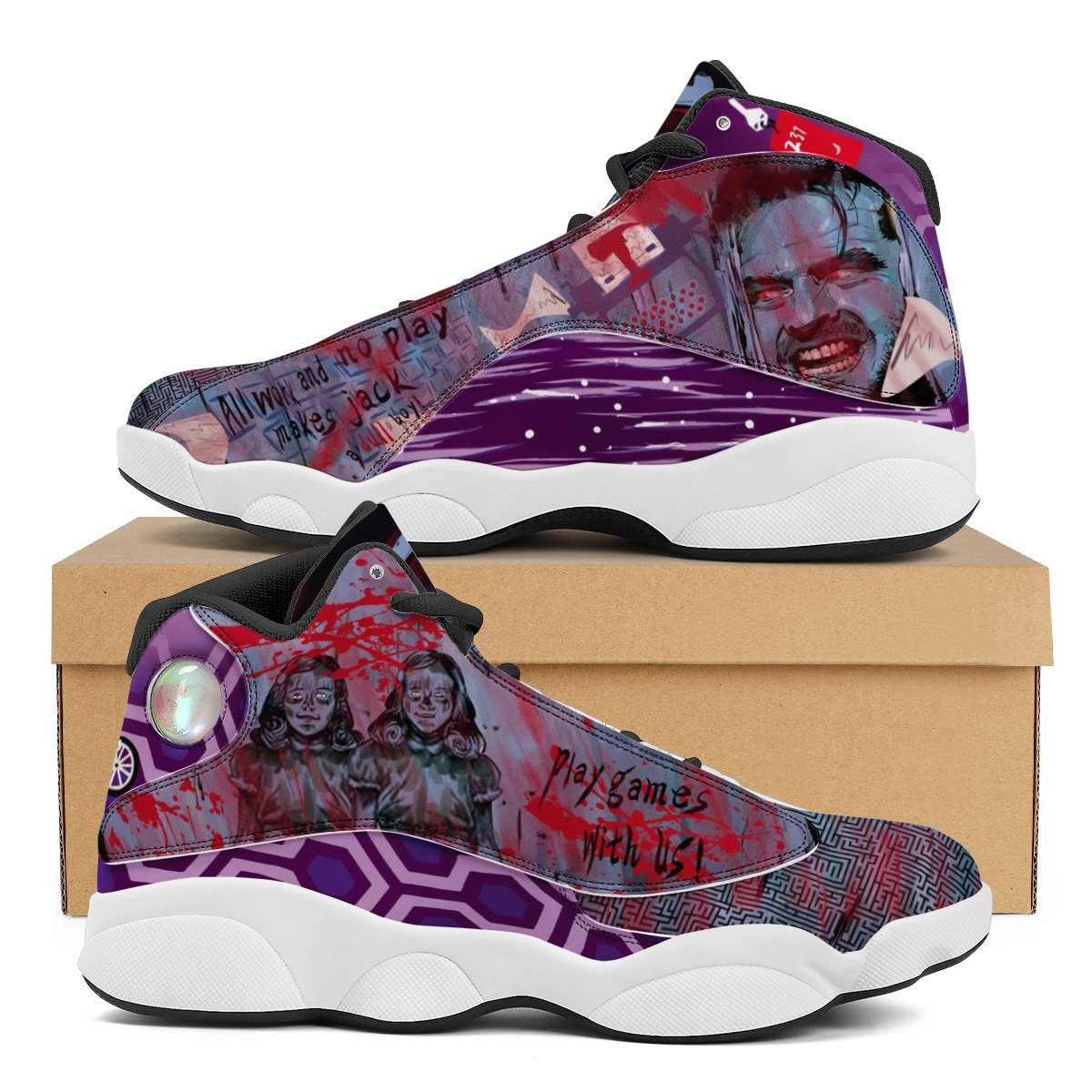 Shining Retro Sneaker AJ13, Sneaker, Horror noxfan Women US5.5 (EU36) 