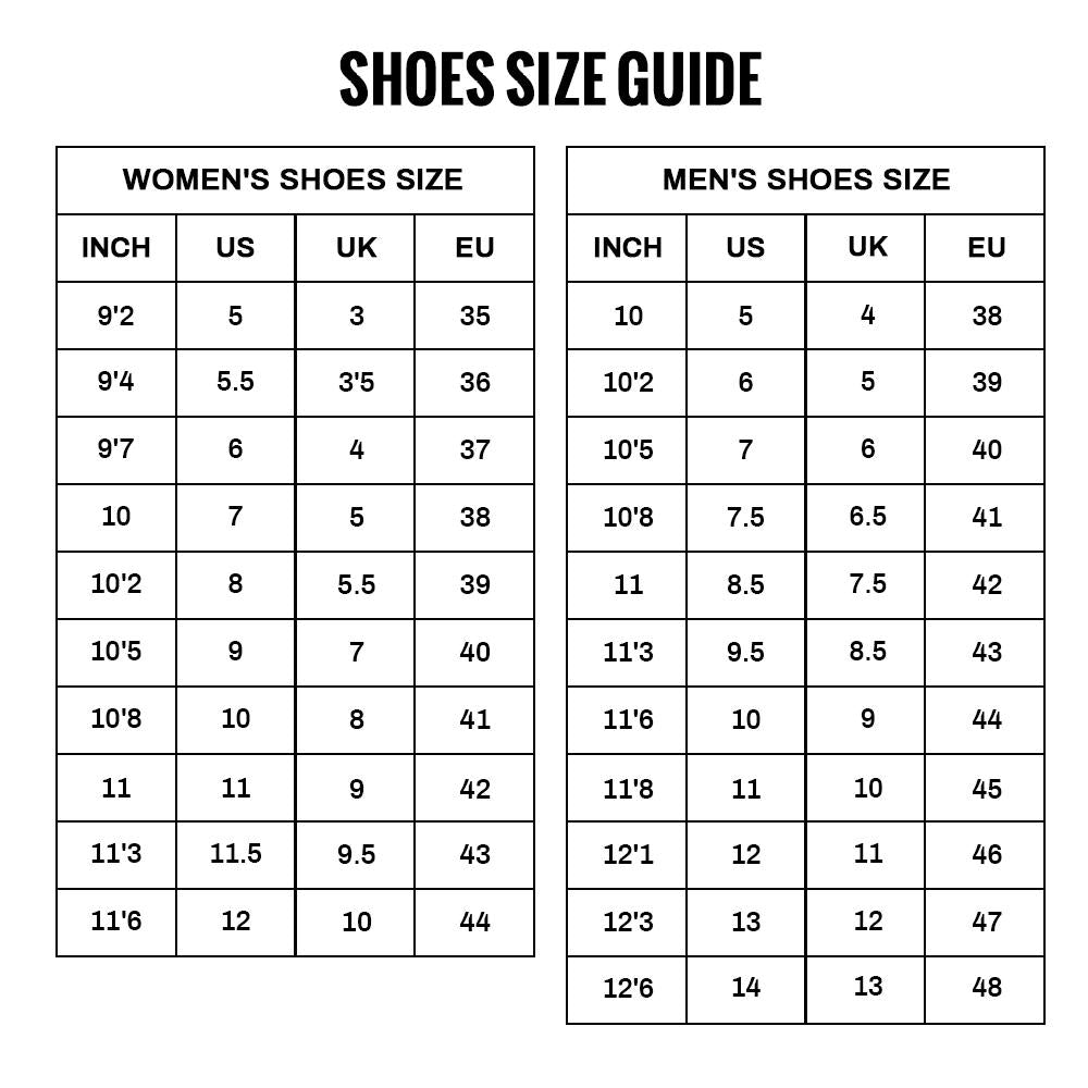 Shoe Size Guide – Dabolly