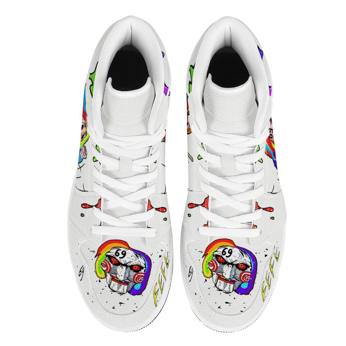 sixnine High Top Leather Sneaker Custom Jordan 1, Rapper, 6ix9ine noxfan 