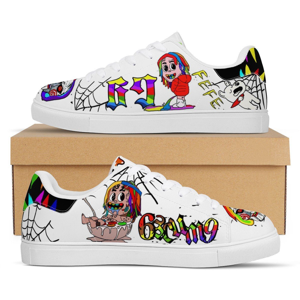 Sixnine Low Top Sneaker Stan Smith, Rapper, 6ix9ine noxfan Women US5.5 (EU36) 