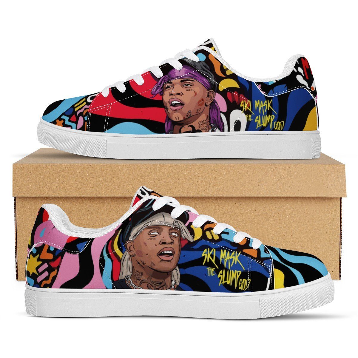 Ski Mask the Slump God Low Top Sneaker Stan Smith, Rapper, Ski Mask the Slump God noxfan Women US5.5 (EU36) 