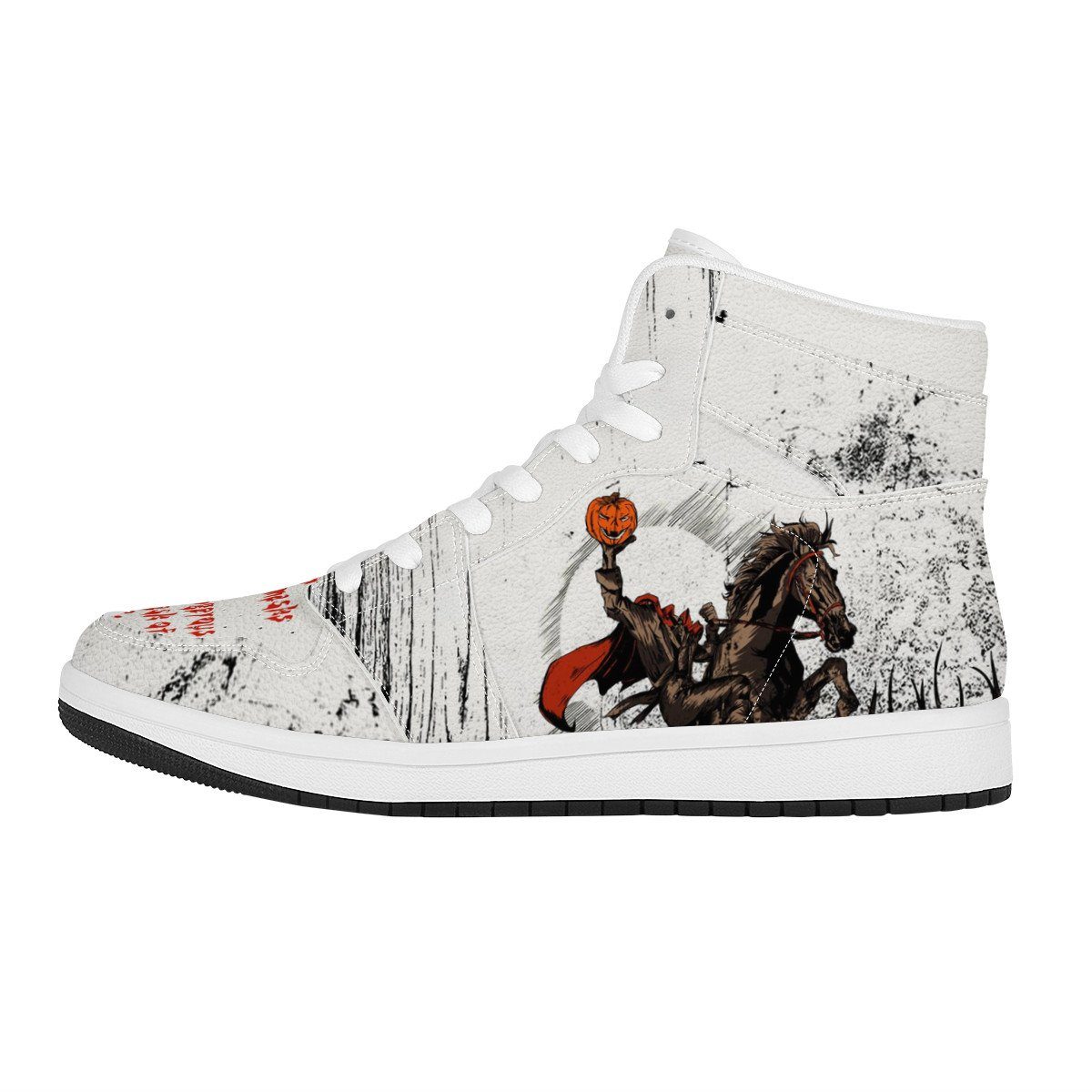 Sleepy Hollow High Top Leather Sneaker Custom Jordan 1, Sleepy Hollow noxfan Women US5.5 (EU36) 