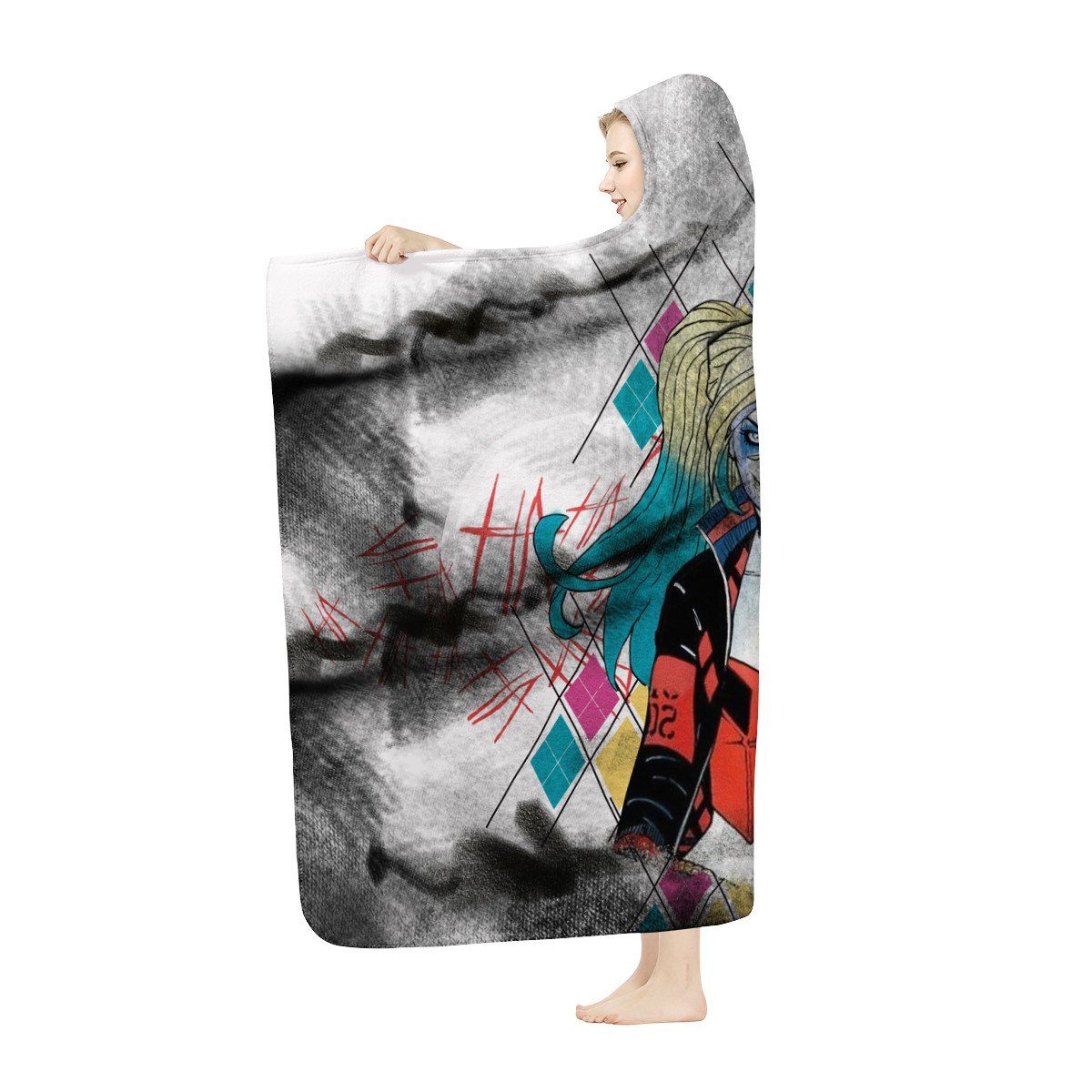 Suicide Squad Hooded Blanket Hooded Blanket, Suicide Squad noxfan 