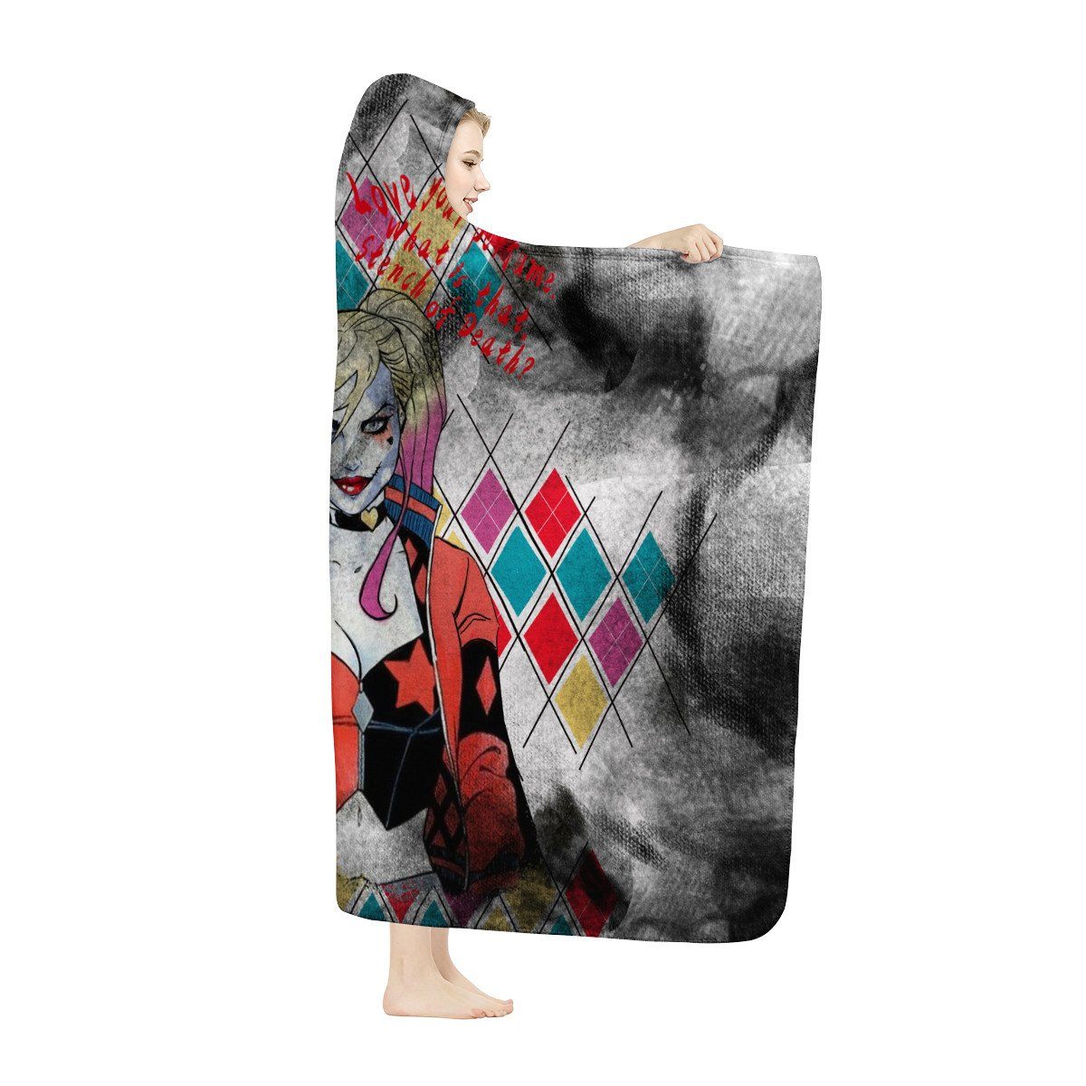 Suicide Squad Hooded Blanket Hooded Blanket, Suicide Squad noxfan 