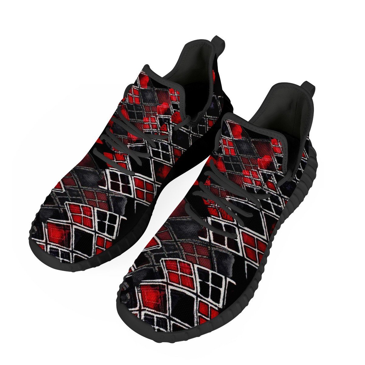 Suicide Squad Mesh Knit Sneaker Yeezy, Harley Quinn noxfan Women US5 (EU35) 