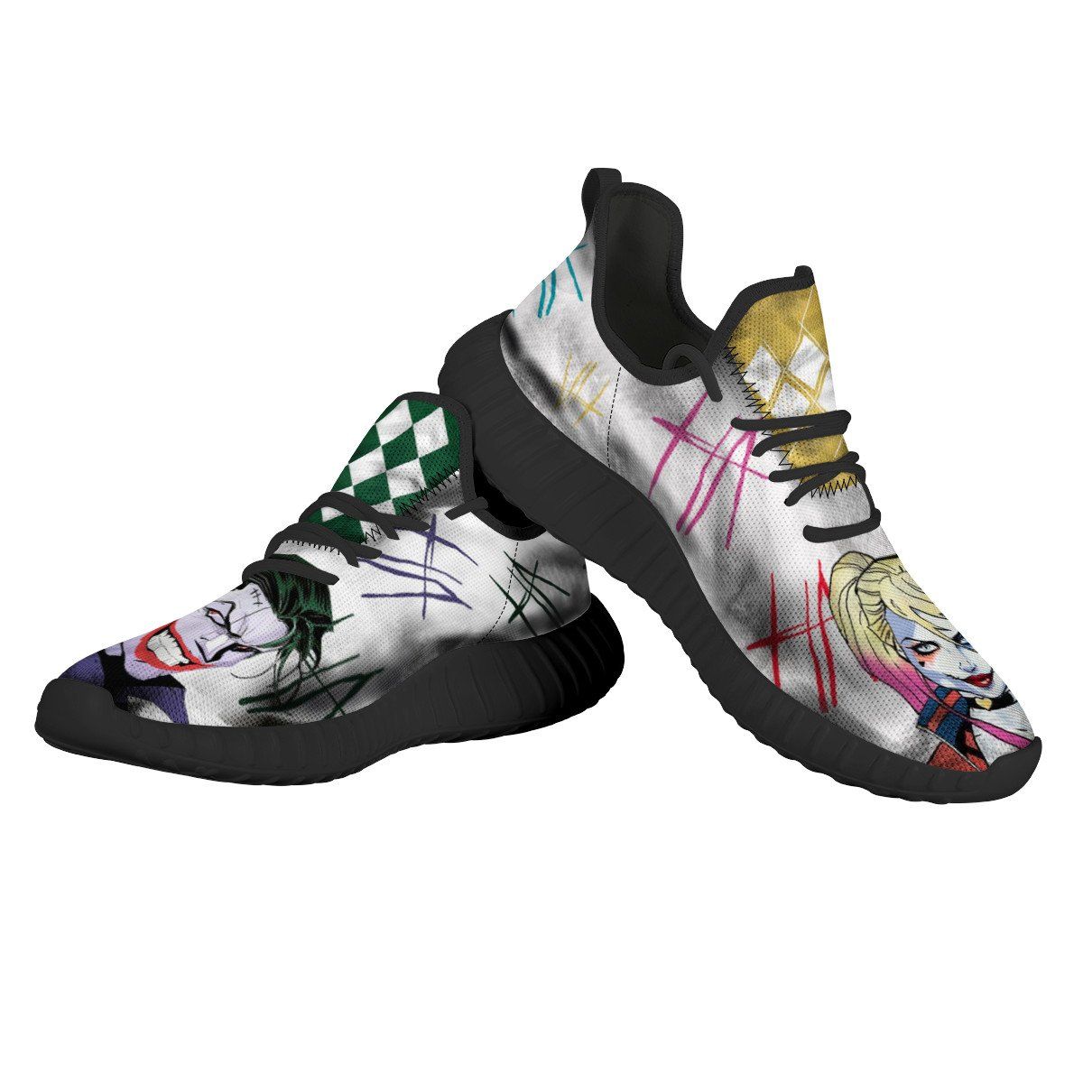 Suicide Squad Mesh Knit Sneakers Yeezy, Harley Quinn noxfan 