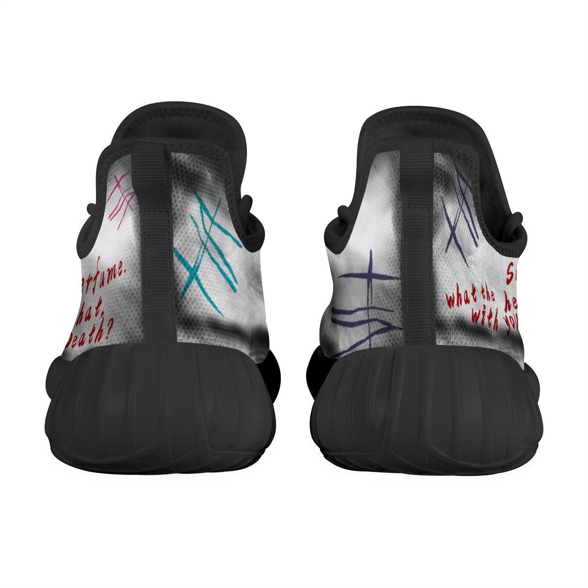 Suicide Squad Mesh Knit Sneakers Yeezy, Harley Quinn noxfan 