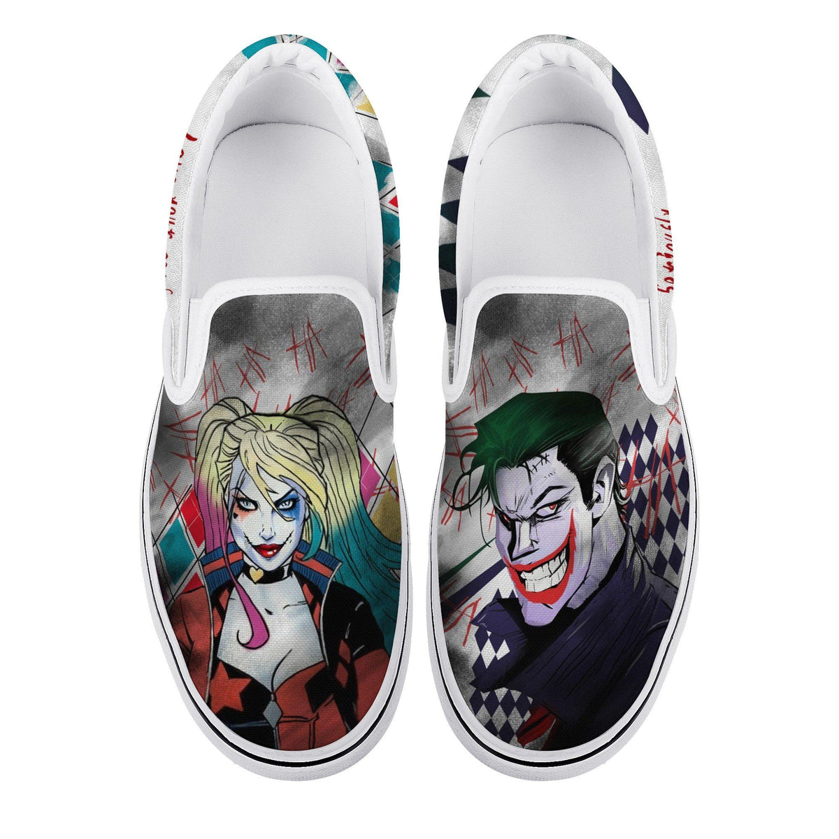 Suicide Squad Custom Vans Slip On Shoes