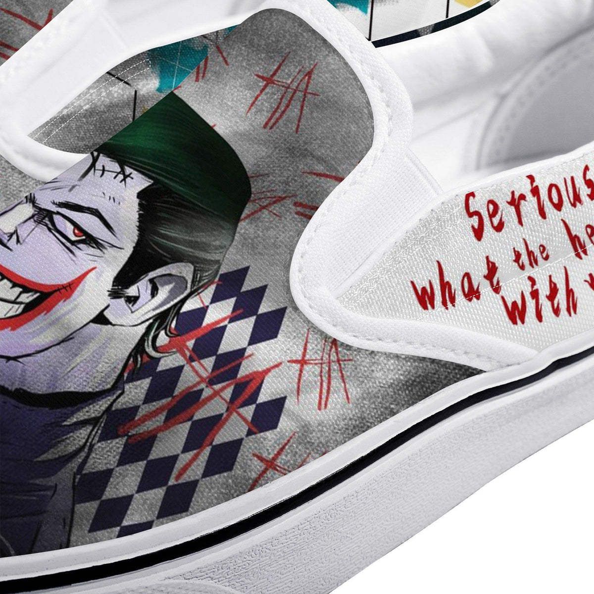 Suicide Squad Custom Vans Slip On Shoes