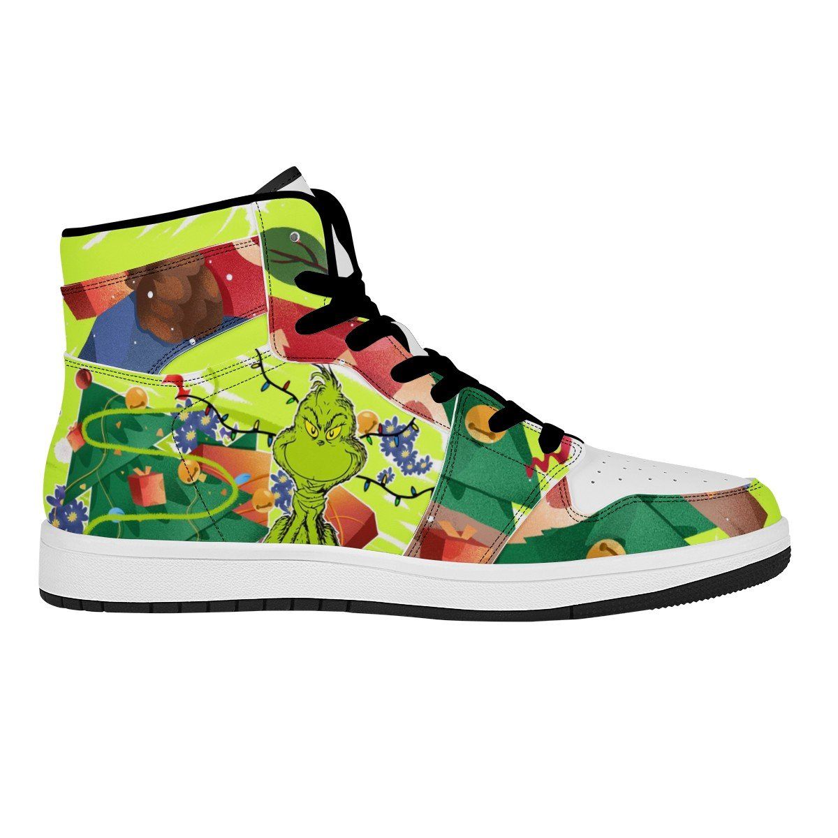 The Grinch High Top Leather Sneaker Custom Jordan 1, The Grinch noxfan 