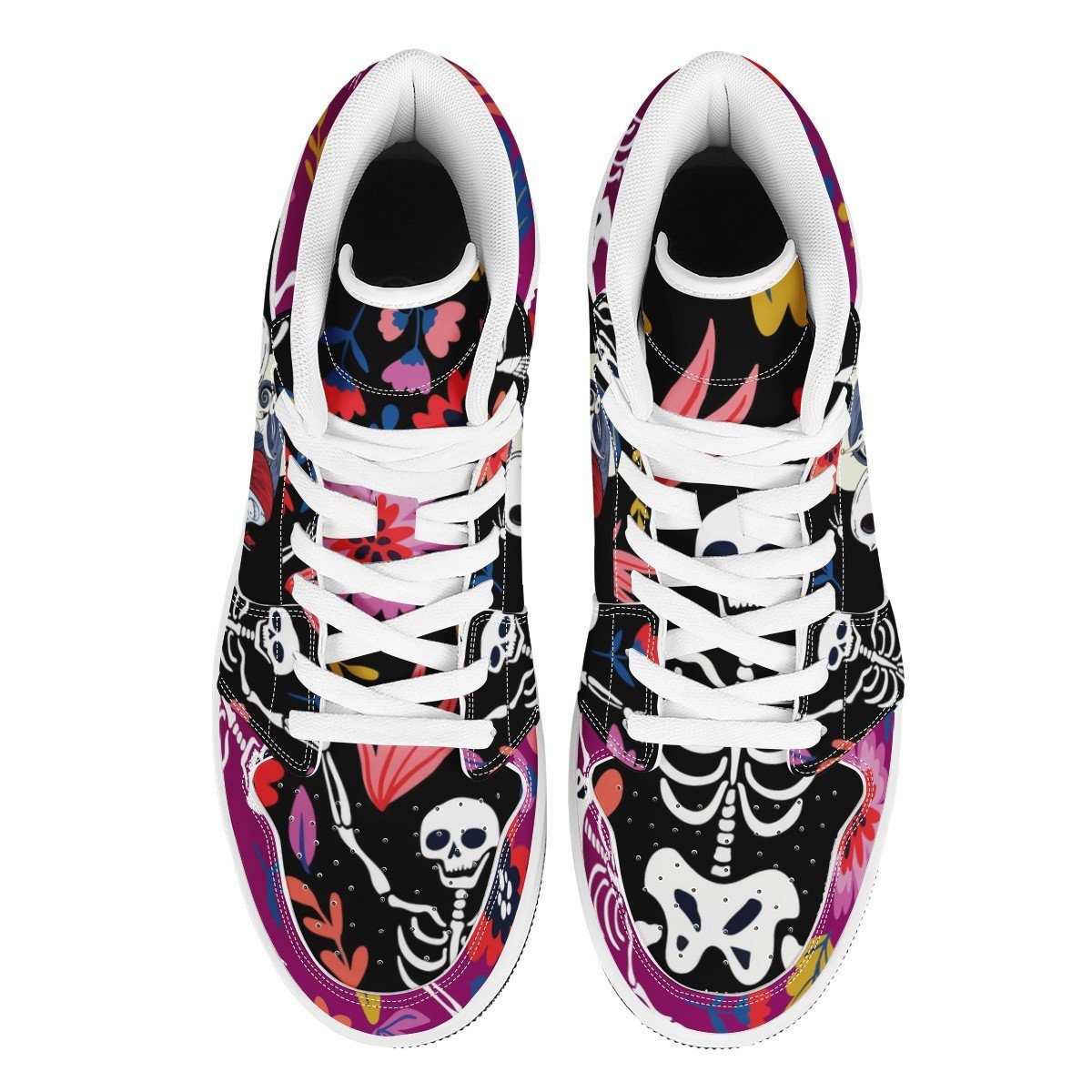 The Nightmare Before Christmas High Top Leather Sneaker Custom jordan 1, Horror, Jack Skellington noxfan 