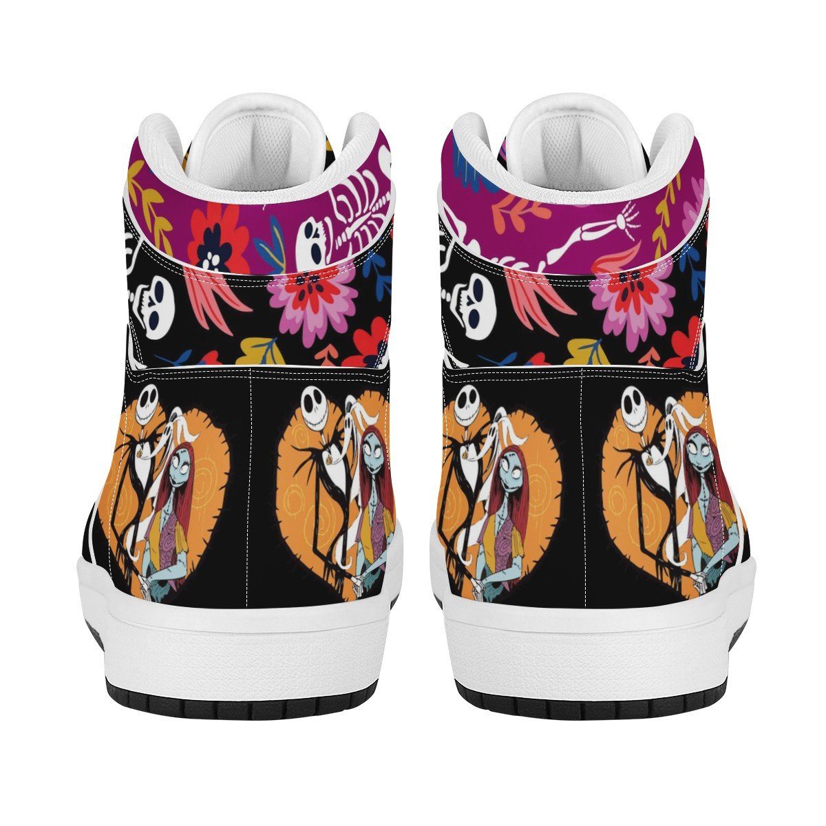 The Nightmare Before Christmas High Top Leather Sneaker Custom jordan 1, Horror, Jack Skellington noxfan 