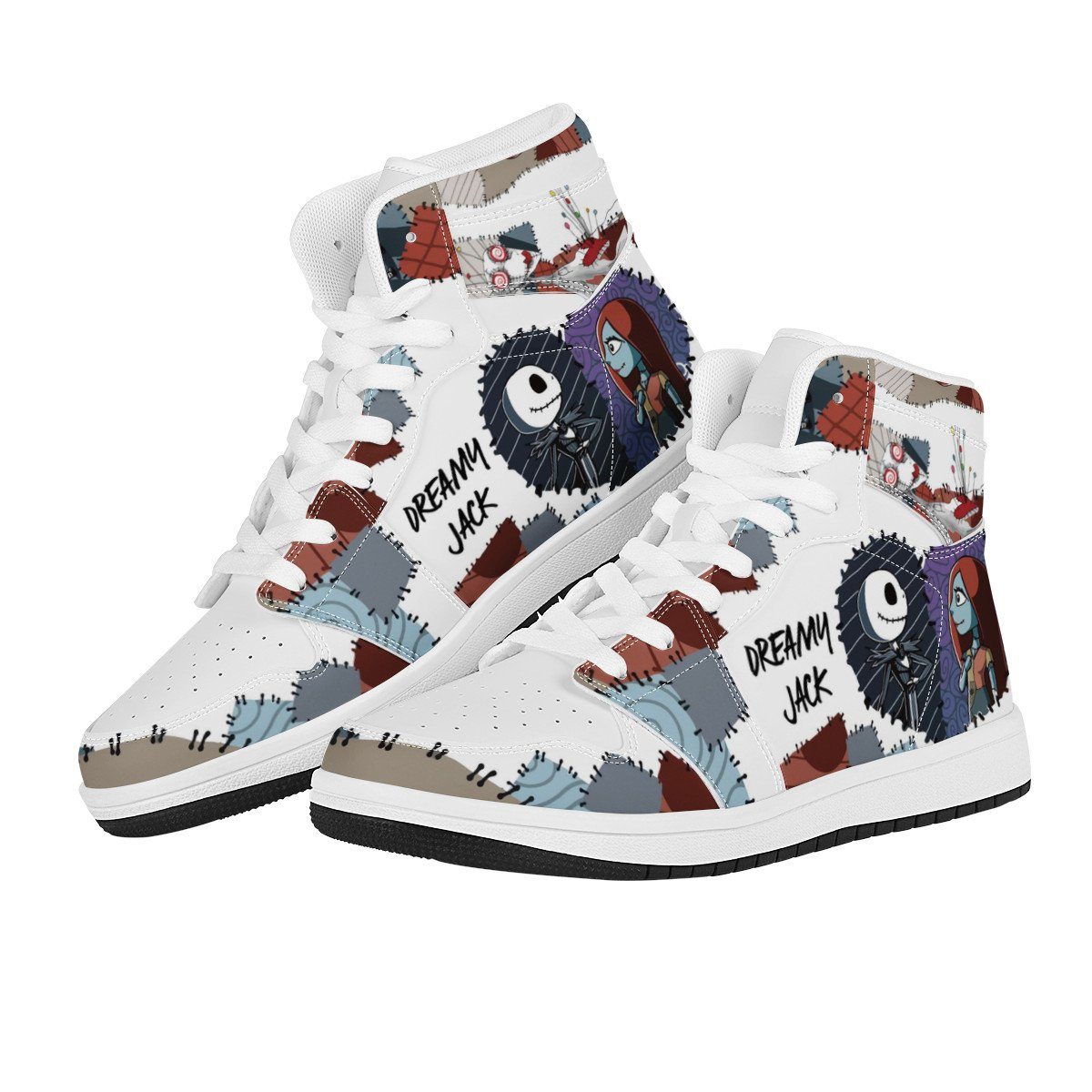 The Nightmare Before Christmas High Top Leather Sneaker Custom Jordan 1, Horror, The Nightmare Before Christmas noxfan 