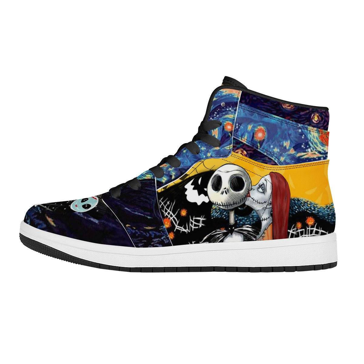 The Nightmare Before Christmas High Top Leather Sneaker High-top, Sneaker, Horror noxfan Women US5.5 (EU36) 