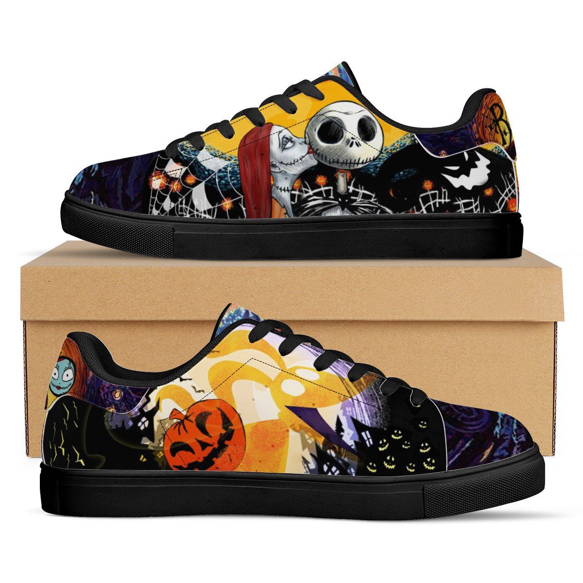 The Nightmare Before Christmas Low Top Sneaker Low-top, Sneaker, Horror noxfan Women US5.5 (EU36) 
