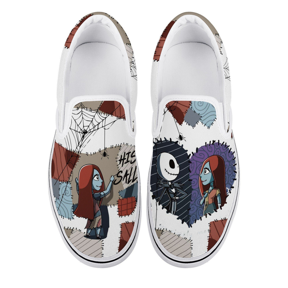 The Nightmare Before Christmas Custom Vans Slip On Shoes
