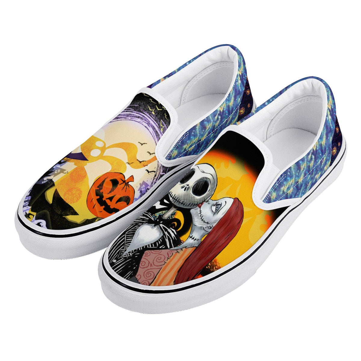 The Nightmare Before Christmas Custom Vans Slip On Shoes