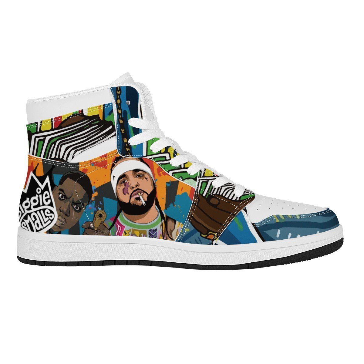The Notorious B.I.G. High Top Leather Sneaker Custom Jordan 1, Rapper, The Notorious B.I.G. noxfan 
