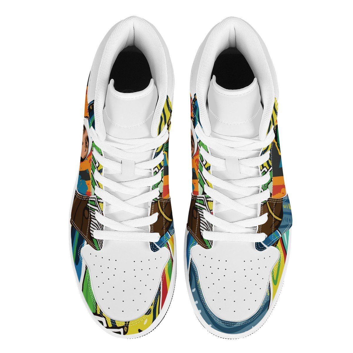 The Notorious B.I.G. High Top Leather Sneaker Custom Jordan 1, Rapper, The Notorious B.I.G. noxfan 