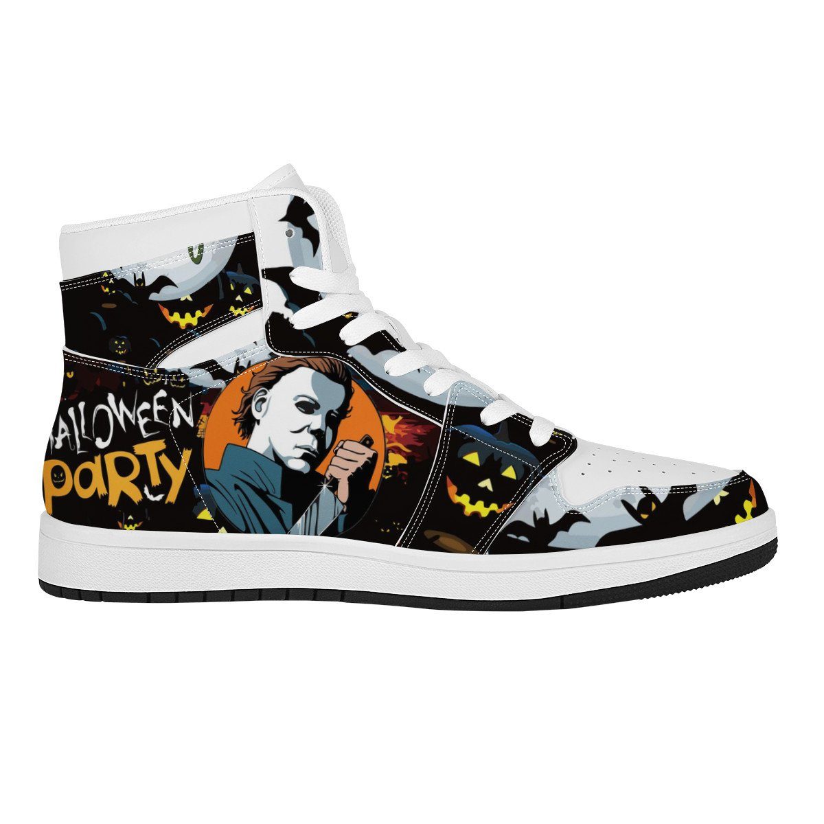 The Shape High Top Leather Sneaker Custom Jordan 1, Horror, Michael Myers noxfan 