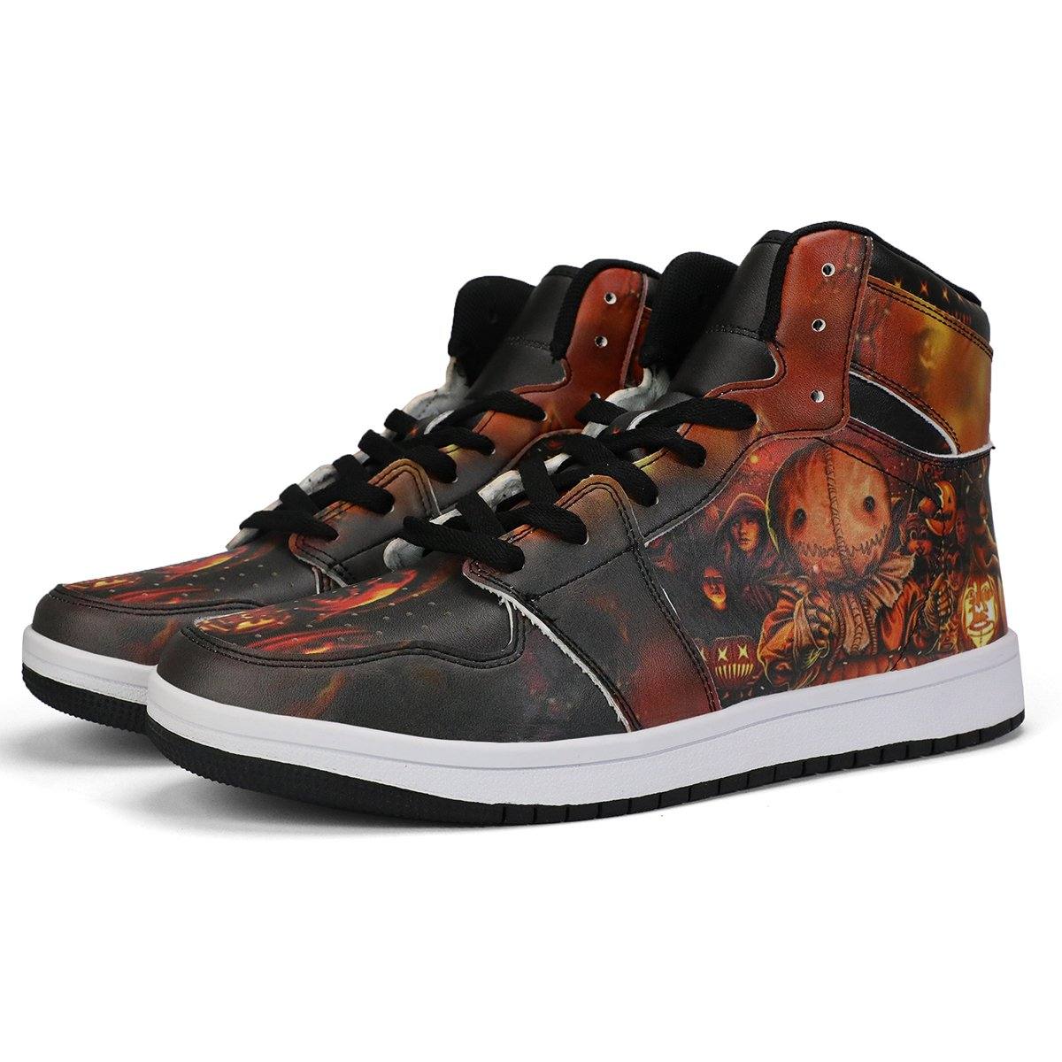 Trick&#39;r Treat High Top Leather Sneaker Custom Jordan 1, Horror, Trick&#39;r Treat noxfan 
