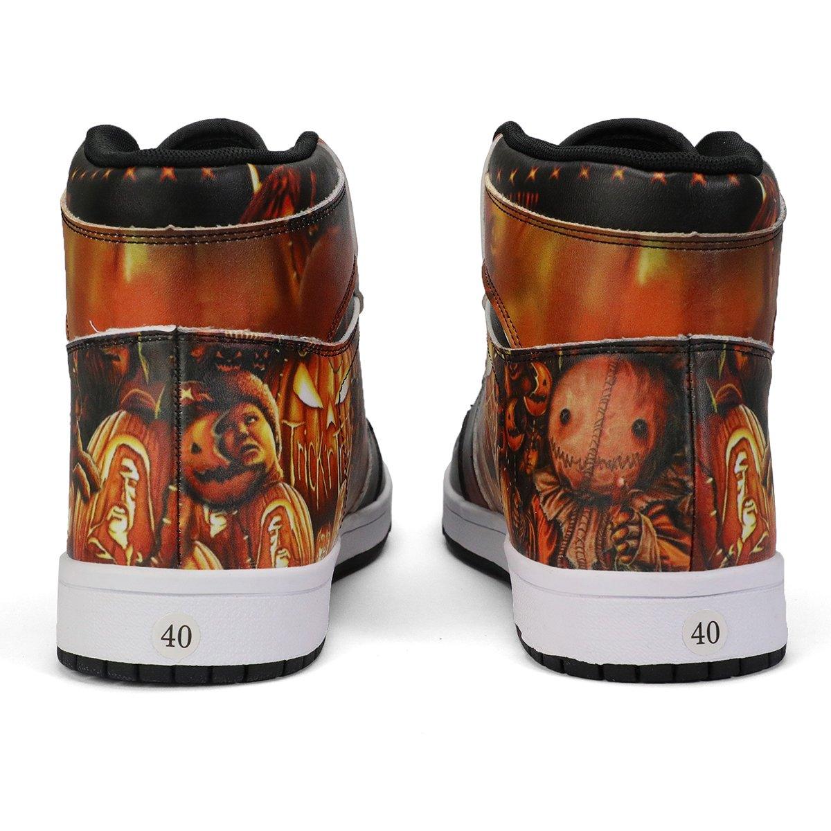 Trick&#39;r Treat High Top Leather Sneaker Custom Jordan 1, Horror, Trick&#39;r Treat noxfan 