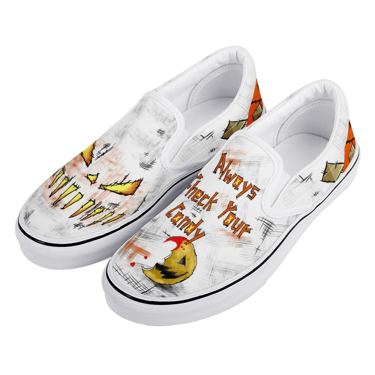 Trick &#39;r Treat Custom Vans Slip On Shoes