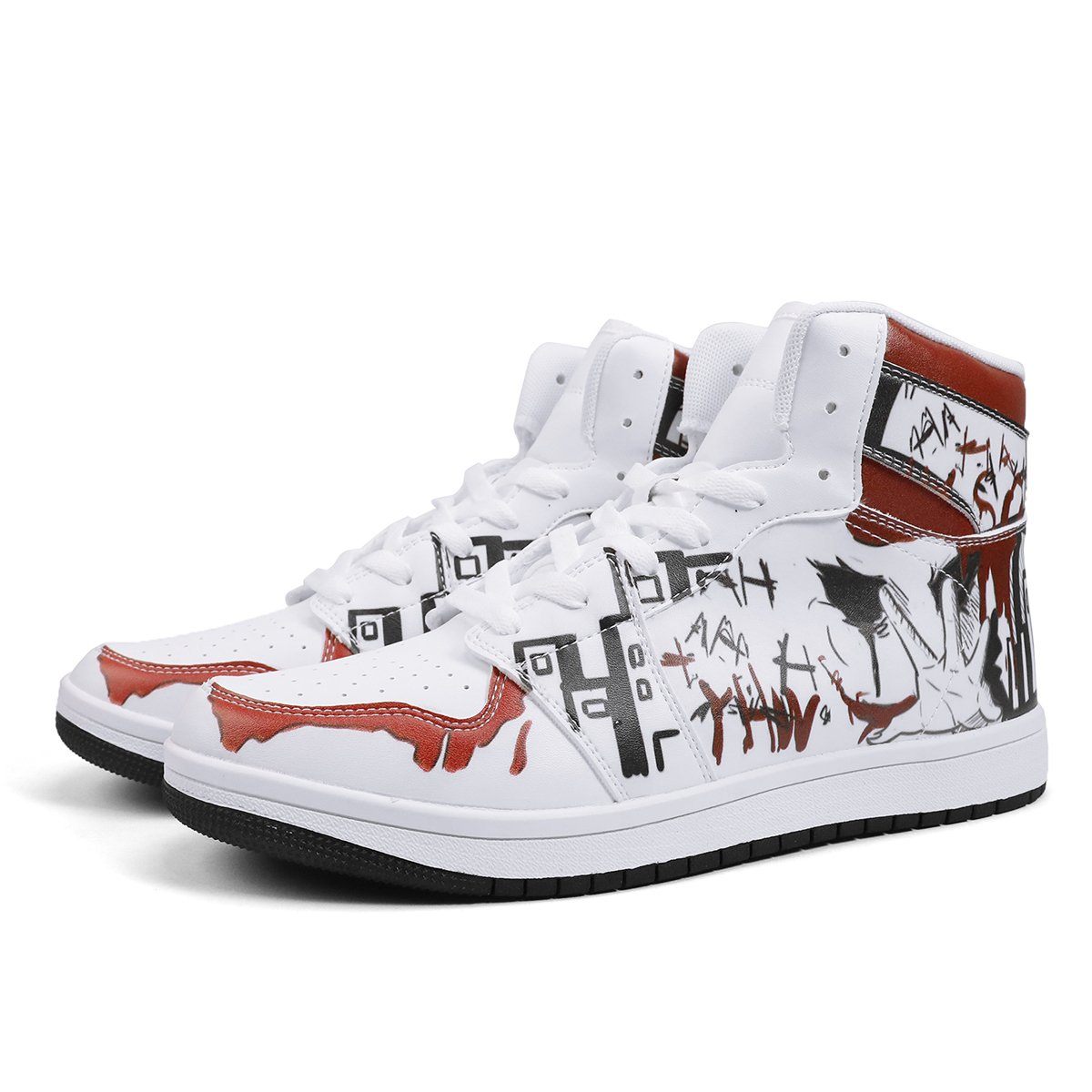 Why So Serious High Top Leather Sneaker Custom Jordan 1, Joker noxfan 