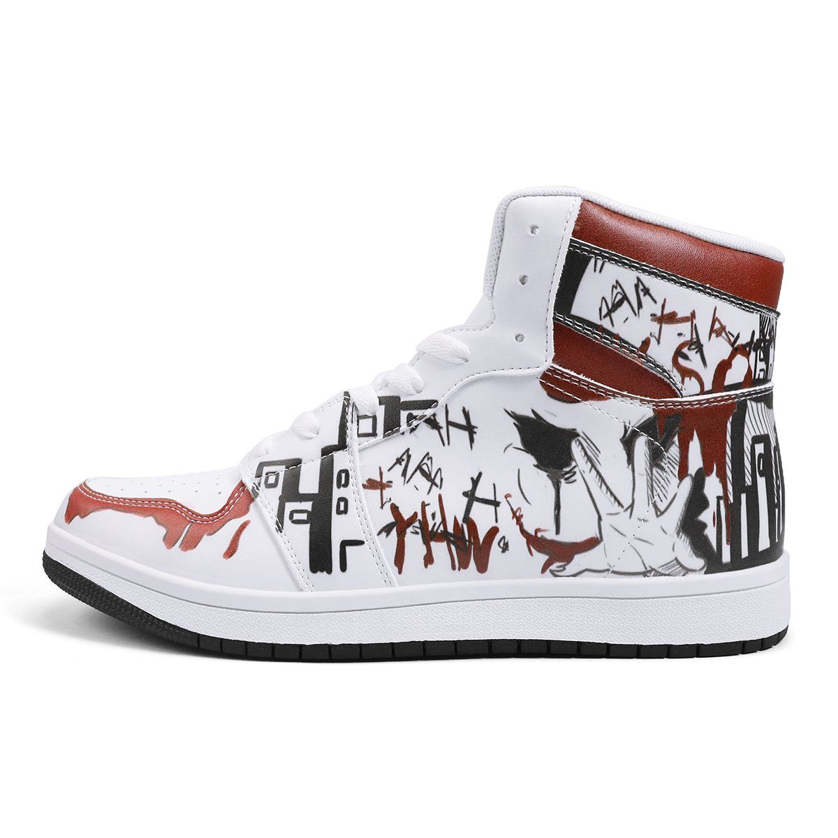 Why So Serious High Top Leather Sneaker Custom Jordan 1, Joker noxfan 