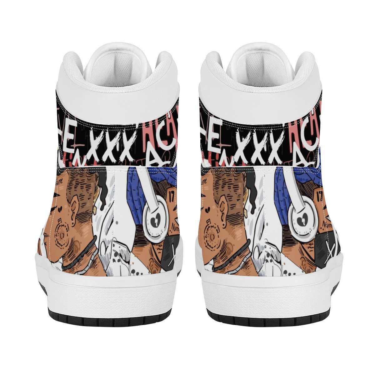 XXXTentacion High Top Leather Sneaker Custom jordan 1, Rapper, XXXTentacion noxfan 