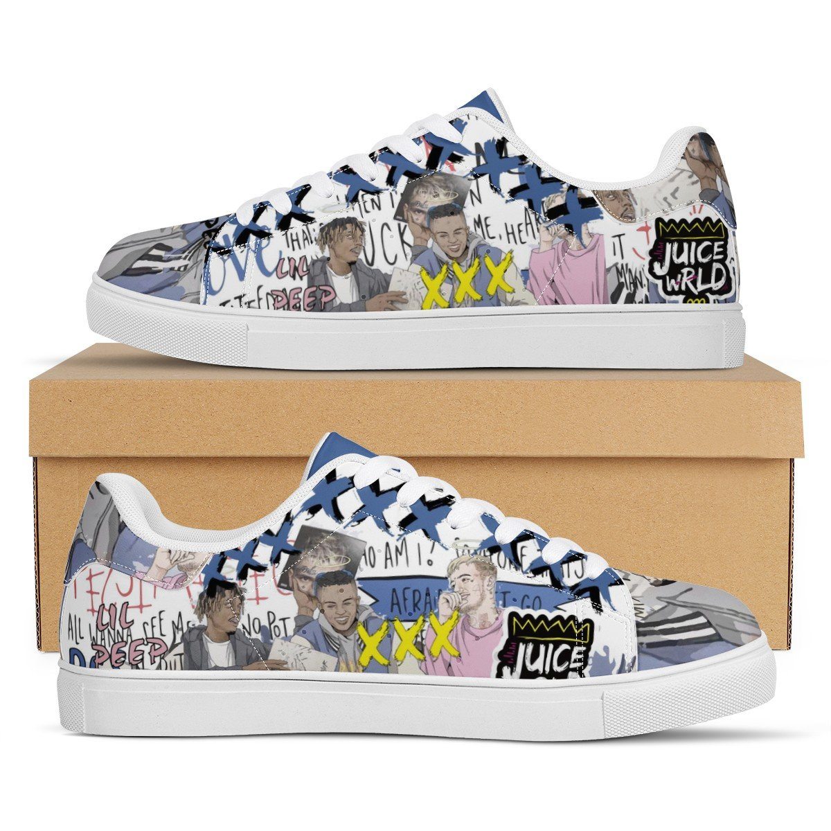 XXXTentacion &amp; Juice Wrld &amp; Lil Peep Stan Smith, Rapper, Lil Peep noxfan Women US5.5 (EU36) 